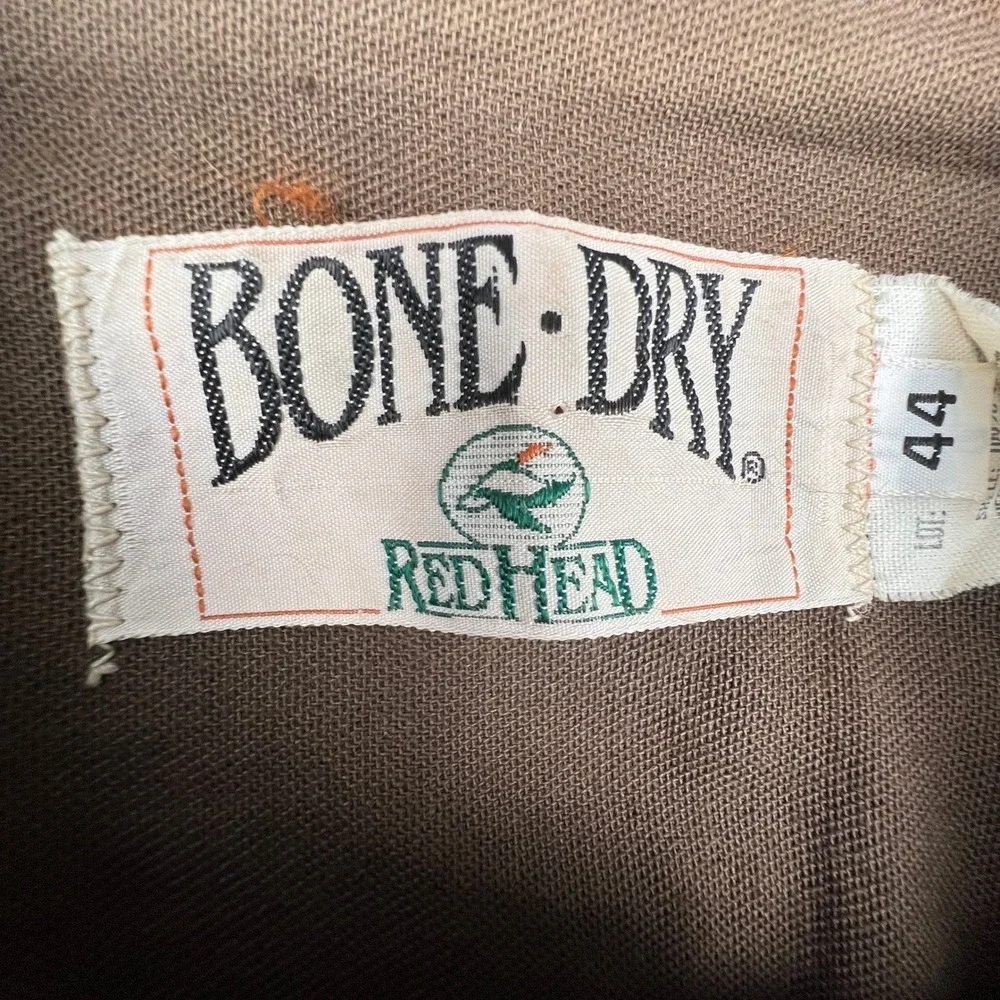 RedHead Bone-Dry Hunting Jacket Mens 44 Green Camo Corduroy Utility Field Coat